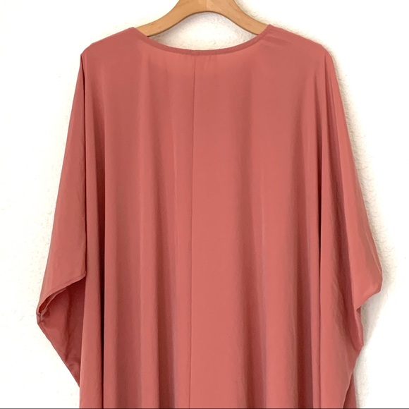 Mimu Maxi Cacade Square Dress Rose One Size Drapes - Picture 10 of 12